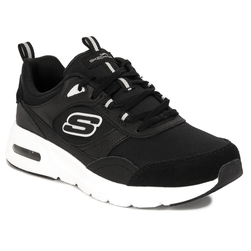 Skechers Sneakersy Damskie 149947-BKW Czarno Białe