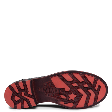 Maciejka Women's Leather Low Shoes Black Red 07600-08/00-1