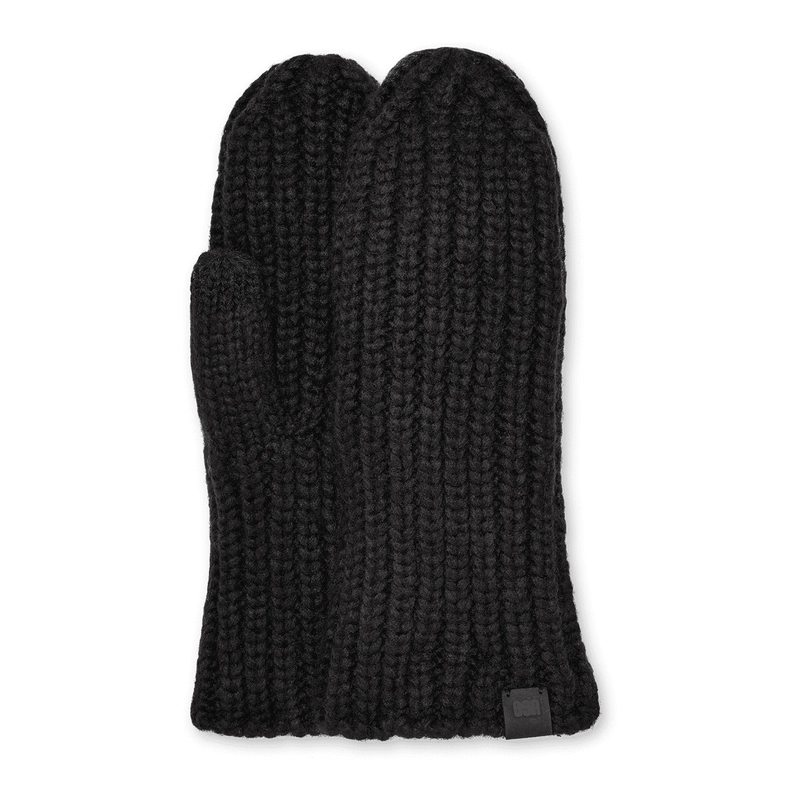 Ugg Rękawiczki Damskie W Chunky Rib Mitten Black