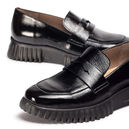 Wonders Women's Leather Half Shoes Lack I Negro