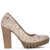 Maciejka Leather Platform Pumps Beige Nude 02629-04-00-1