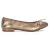 Maciejka Leather Ballet Flats With Bow Flat Heel Gold P6800-25/00-0
