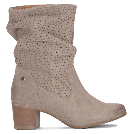 Maciejka Women's Leather Boots light beige