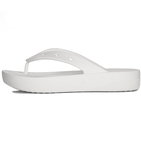 Crocs Klapki Damskie White Platform Flip Białe