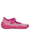 Befado Children's shoes for girls with Velcro Speedy Matallic Pink