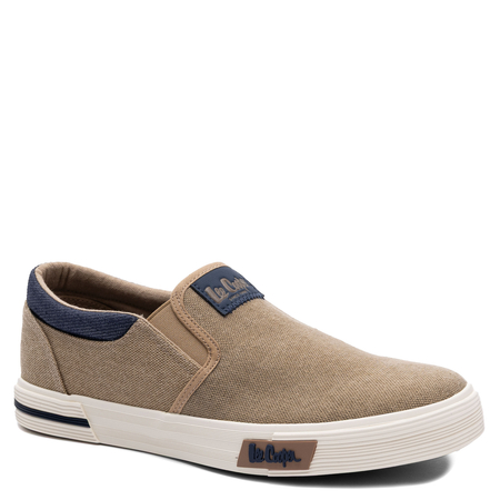 Lee Cooper Men's Slip-on Fabric Sneakers Casual Beige LCW-26-02-4089MC