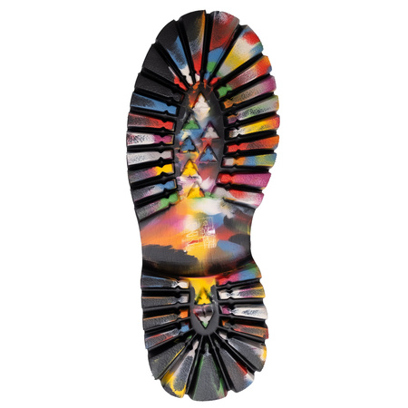 T. Sokolski Mokasyny Lakierowane na Platformie Półbuty z Traktorową Podeszwą Czarny CH-J25-75-BLK-L