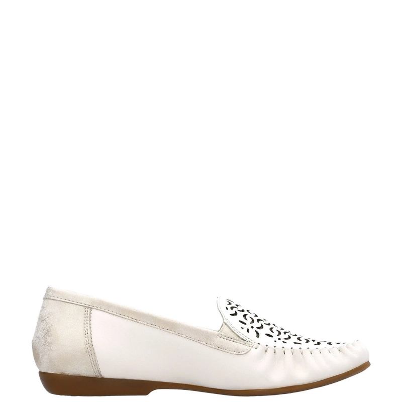 Rieker Women's Openwork Cream Half Shoes