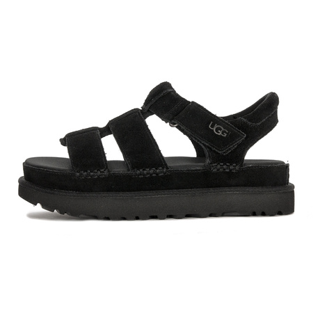 UGG Women's Leather Sandals Strap Black