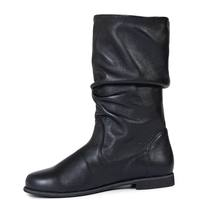 Maciejka Slouchy Kozaki Płaskie Czarne 05057-20/00-6