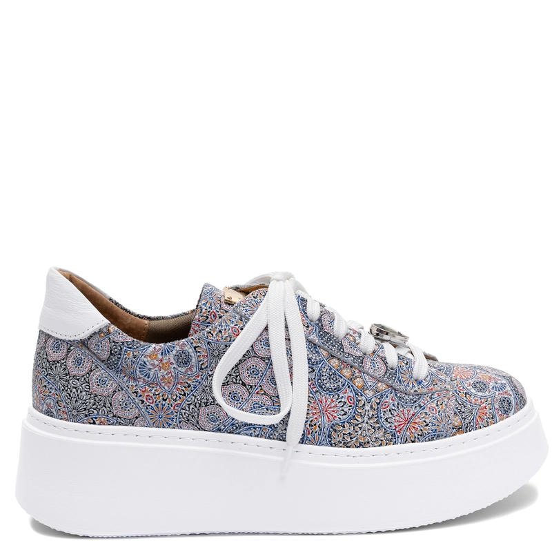 Maciejka Skórzane Sneakersy Na Platformie Wielokolorowe 6191W-13/00-8