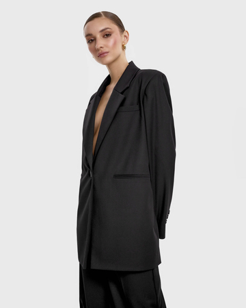 Opra Marynarka Bahira Black Oversize