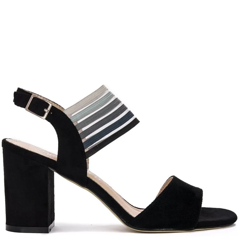 Sergio Leone SK867 Black Mic Sandals