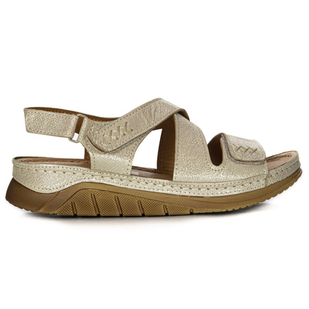 Maciejka L4496-25/00-1 Gold Velcro Sandals