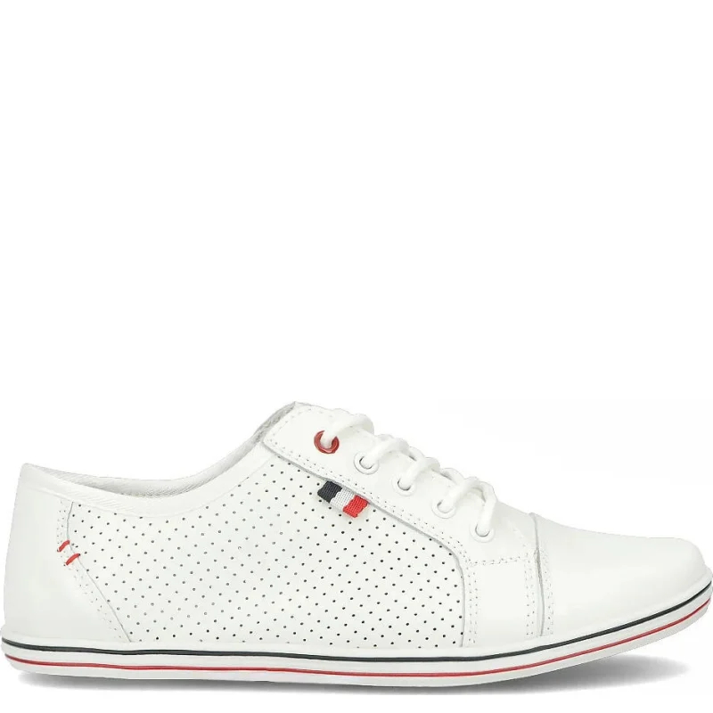 Filippo White Flat Shoes