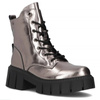 Filippo Gun Metal Leather Women's Boots