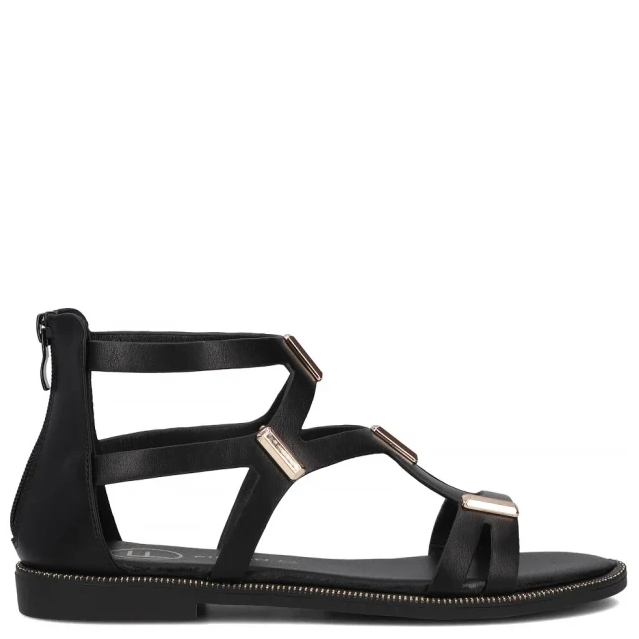 Black Filippo Striped Sandals
