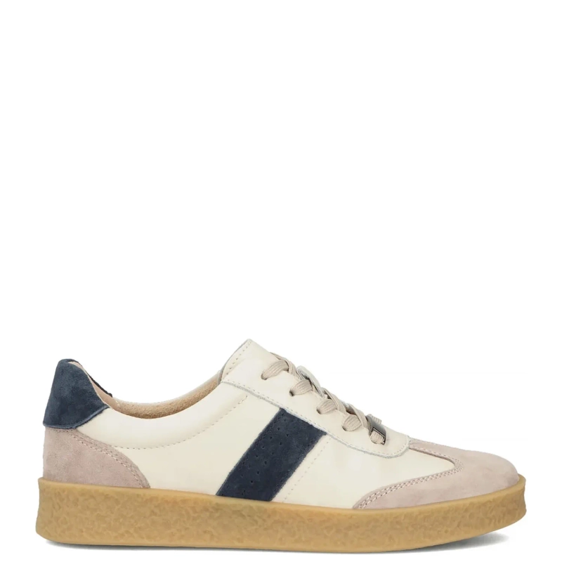Filippo Sneakersy Damskie Skórzane Beżowo Granatowe