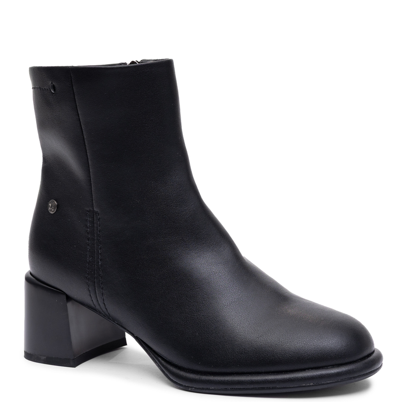 Maciejka Leather Elegant Block Heel Ankle Boots Black K7753-01/00-7