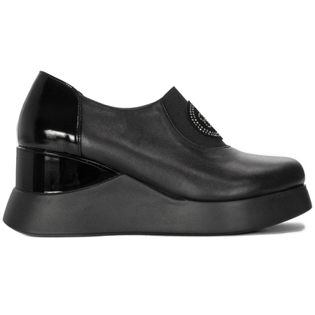 Leather Boccato boots on the Black platform