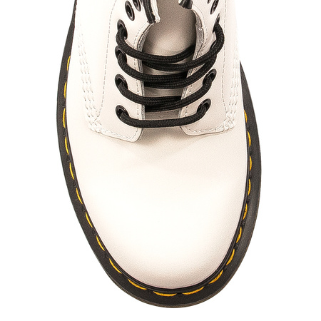 Dr. Martens Botki glany damskie skórzane 1460 White