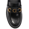 Guess półbuty damskie mokasyny skórzane Black