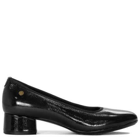 Maciejka Patent Leather Pumps Low Block Heel Black P7224-01/00-7
