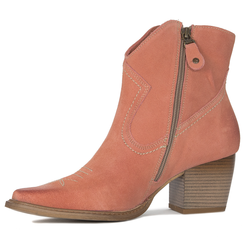 Maciejka pink velor women's boots
