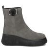 Filippo Women's Leather Insulated Boots Grey