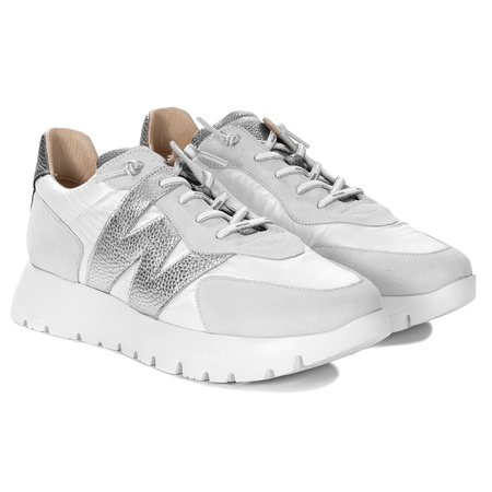 Wonders Women's Platform Half Shoes Blanco