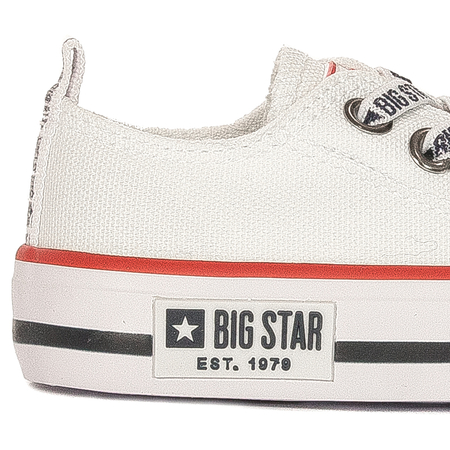 Big Star children's slip-on white sneakers
