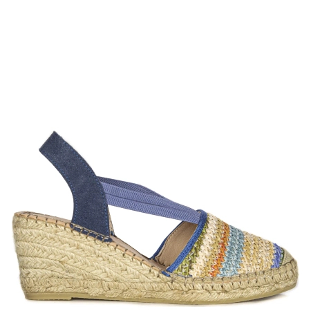 Maciejka Espadryle damskie na koturnie Jeans