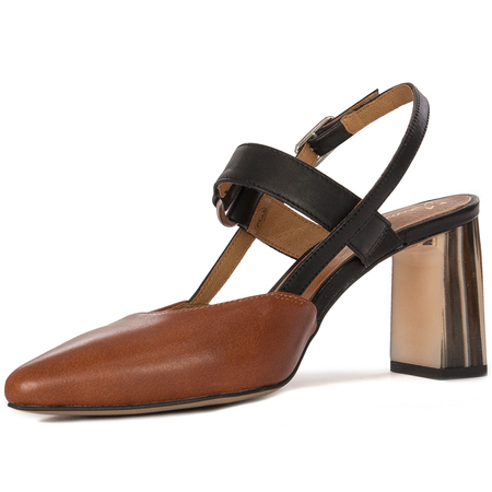 Maciejka Women's leather pumps black & brown