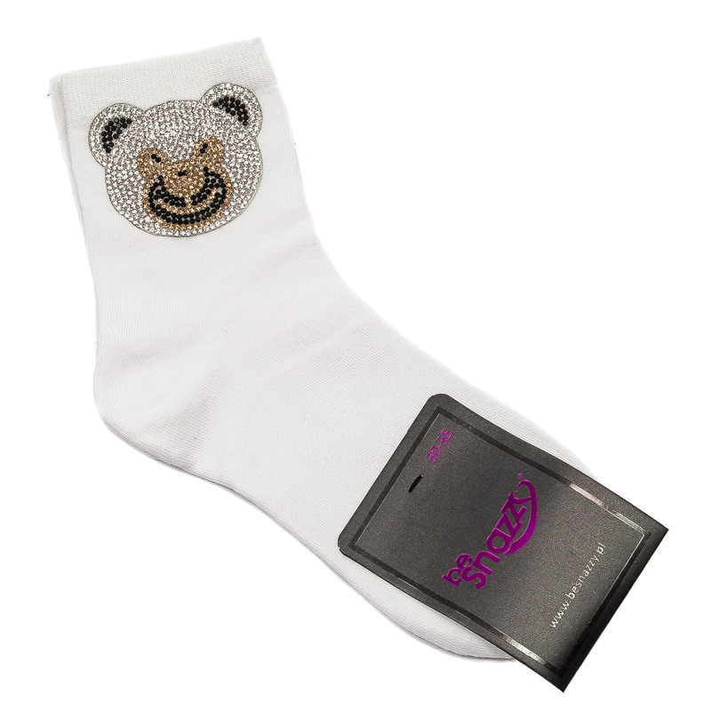 Children's socks Be Snazzy SK-52 White Bear's Head