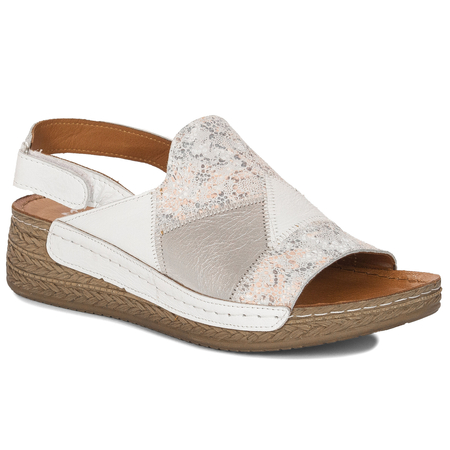 Maciejka Women's Leather White Sandals