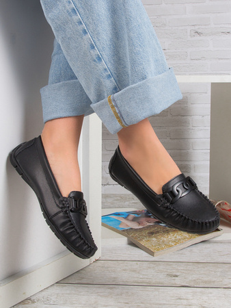Filippo Women's Moccasins Leather Black