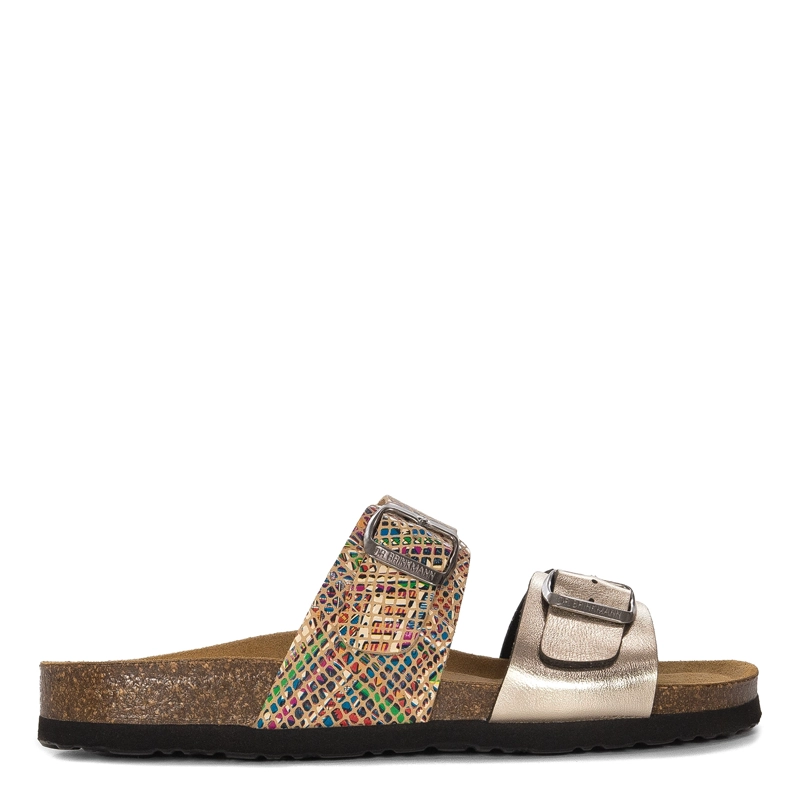 Dr. Brinkmann Contoured Anatomical Cork Sandals Metallic Gold Multicolored 700067-82