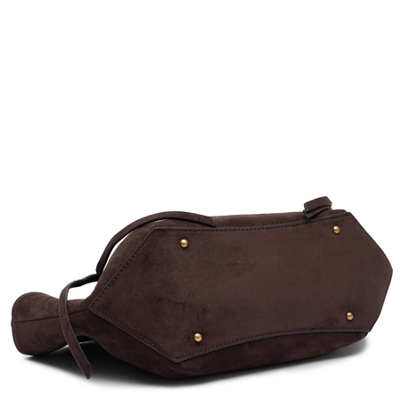 Guess Elegant Faux Suede Women's Shoulder Bag Spacious Brown HWSG2237060-ESPRESSO