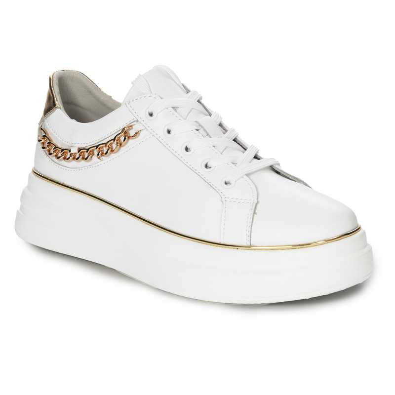Artiker Sneakersy damskie biało-złoty