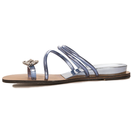 Laura Biagiotti Women Sandals On Heel Blue