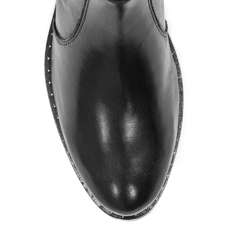 Sztyblety Venezia Kay ESTER2129E Black skórzane Czarne