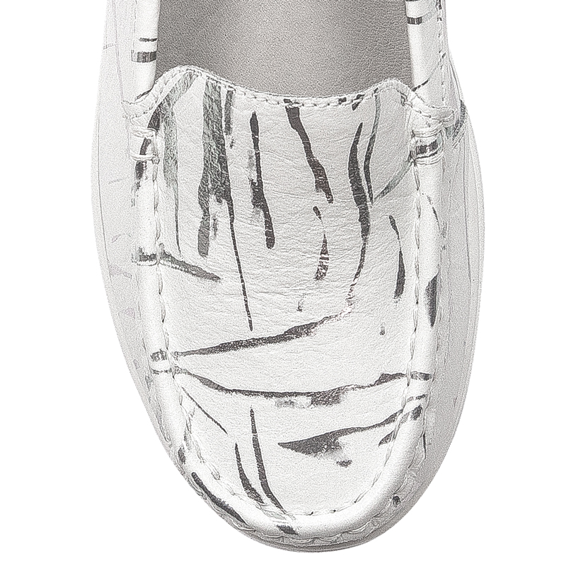 Artiker White & Silver Women's Flat Shoes