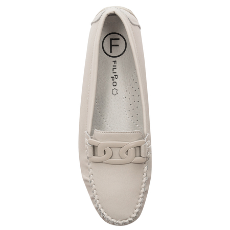 Filippo Women's Moccasins Leather Gray