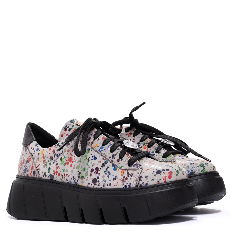 Maciejka Leather Platform Sneakers Multicolor 6891W-01/00-8