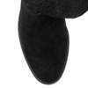 S.Barski Women's spring openwork flat black boots