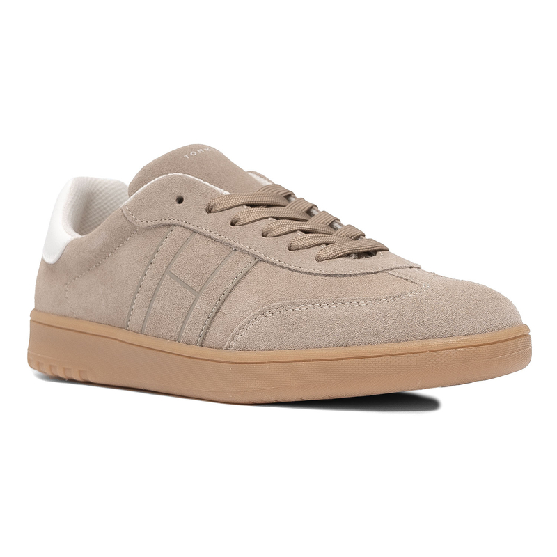 Tommy Hilfiger Zamszowe Sneakersy Damskie Niskie Sznurowane Beżowe Off White T3X9-34082-1840A360