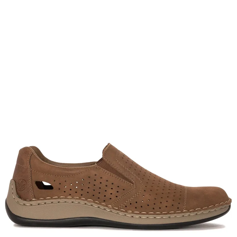 Rieker Men's Brown Slip-on Low Shoes