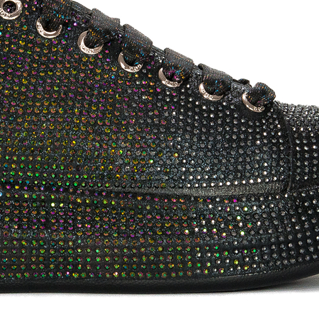 GOE Sneakersy półbuty damskie cyrkonie Black Czarne