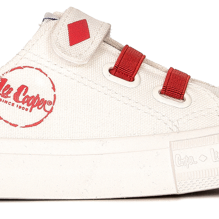 Trampki dziecięce Lee Cooper na rzepy Białe
