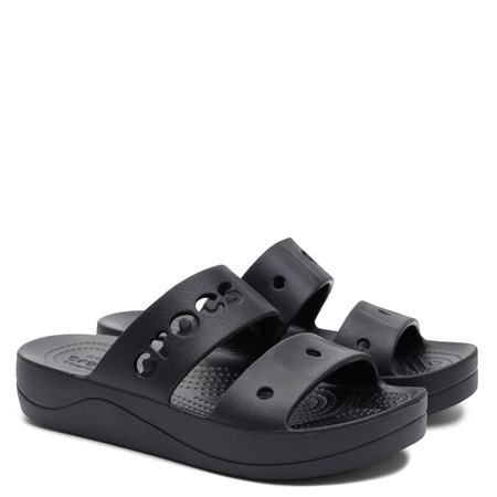 Crocs Classic Klapki Damskie Na Platformie Czarne 208188-001